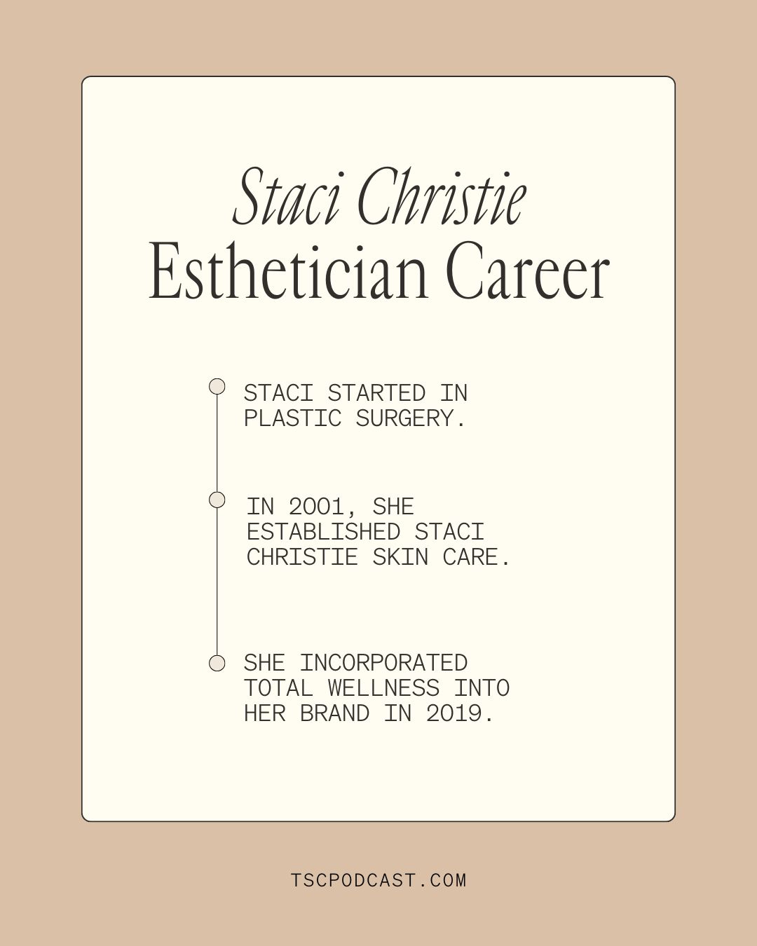 Staci Christie Esthetician Career