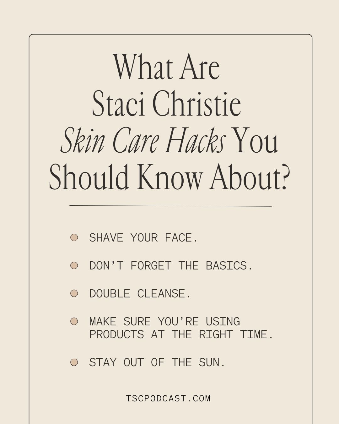 what are staci christie skincare hacks you should know about