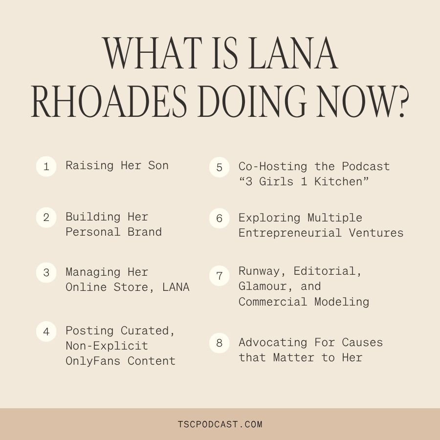 what is lana rhoades doing now
