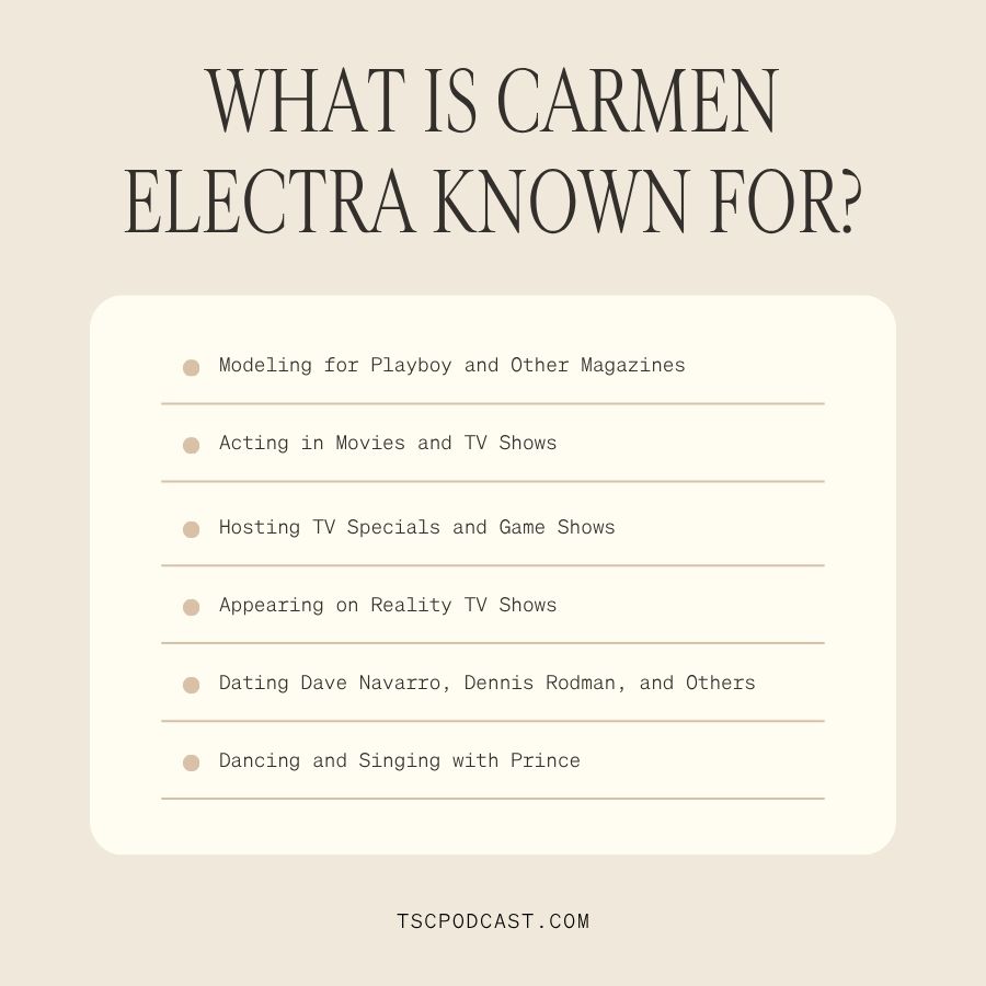what is carmen electra known for