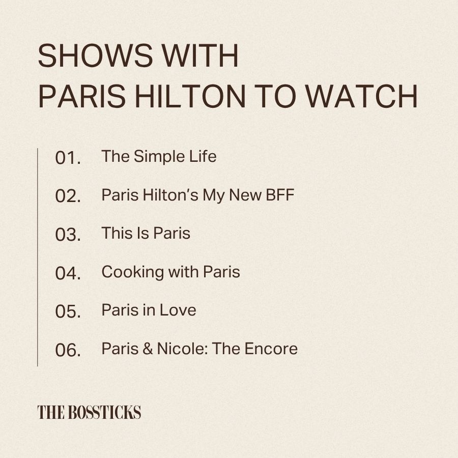 Shows with
Paris Hilton to watch