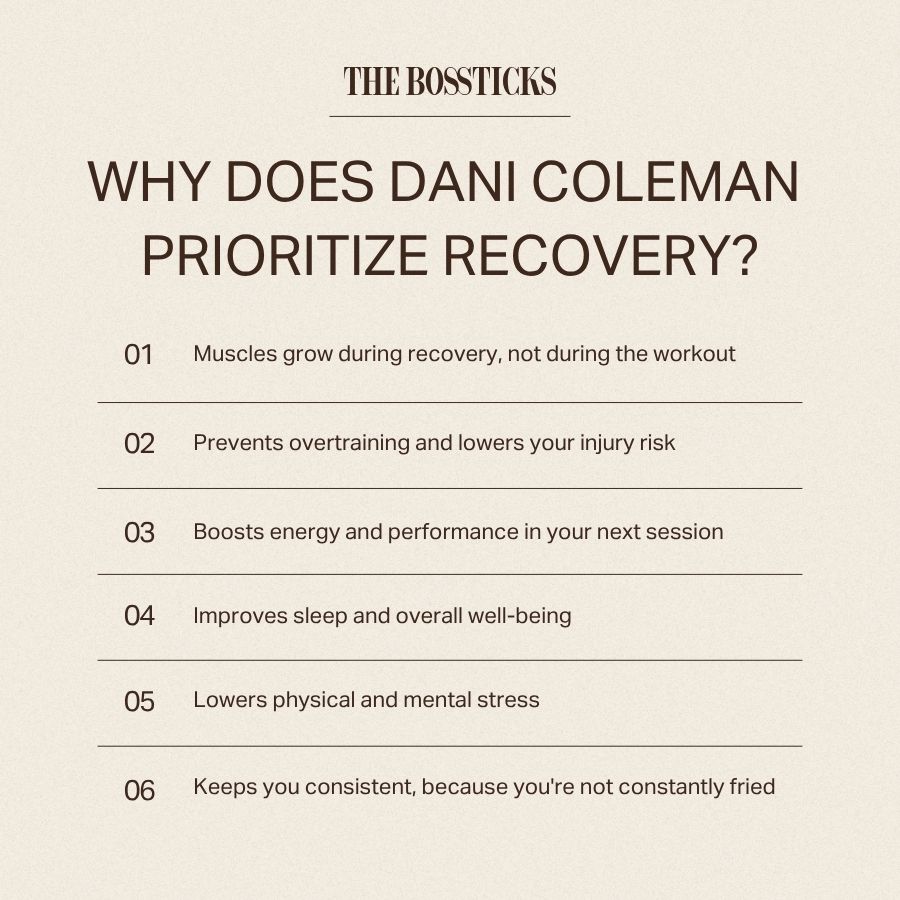 Why Does Dani Coleman Prioritize Recovery