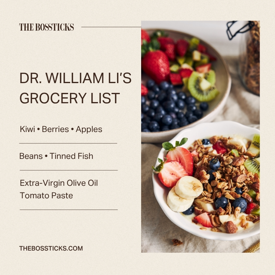 Dr. William Li’s Grocery List