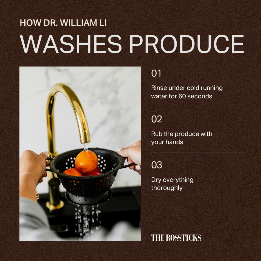 How Dr. William Li Washes His Produce